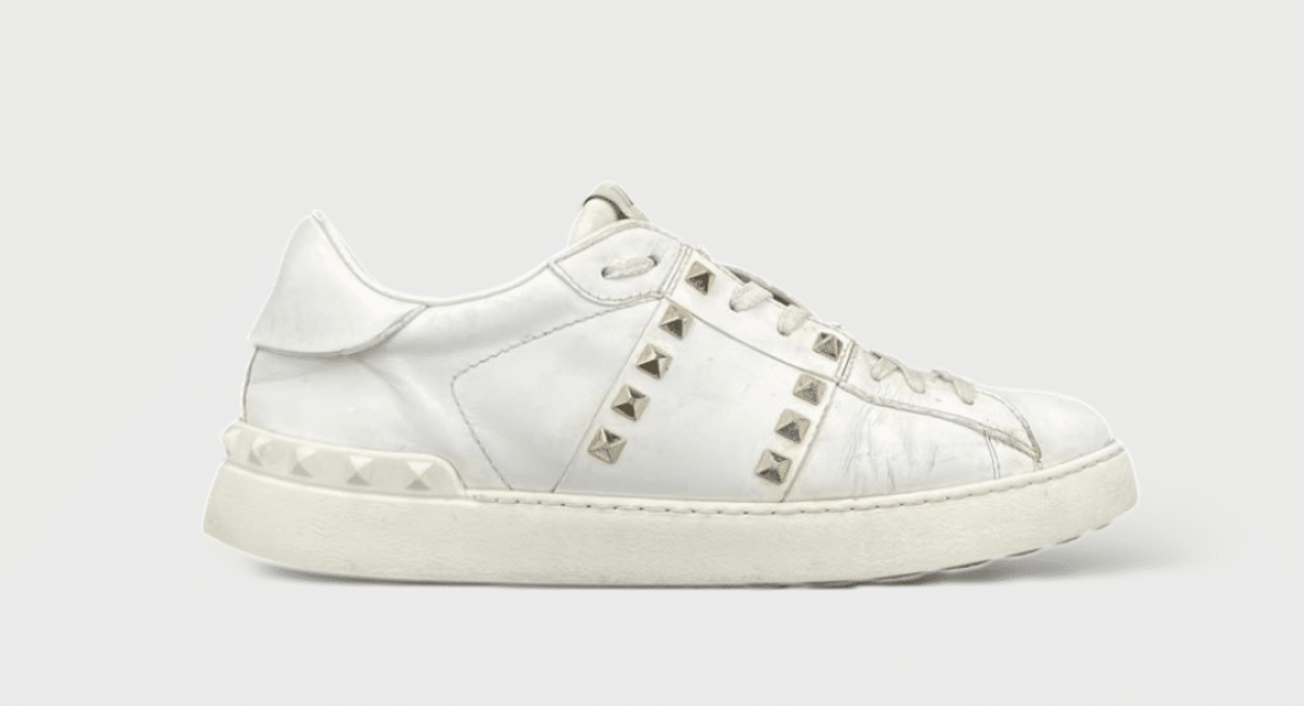 8956 Valentino Rockstud Blanc/Doré 39,5