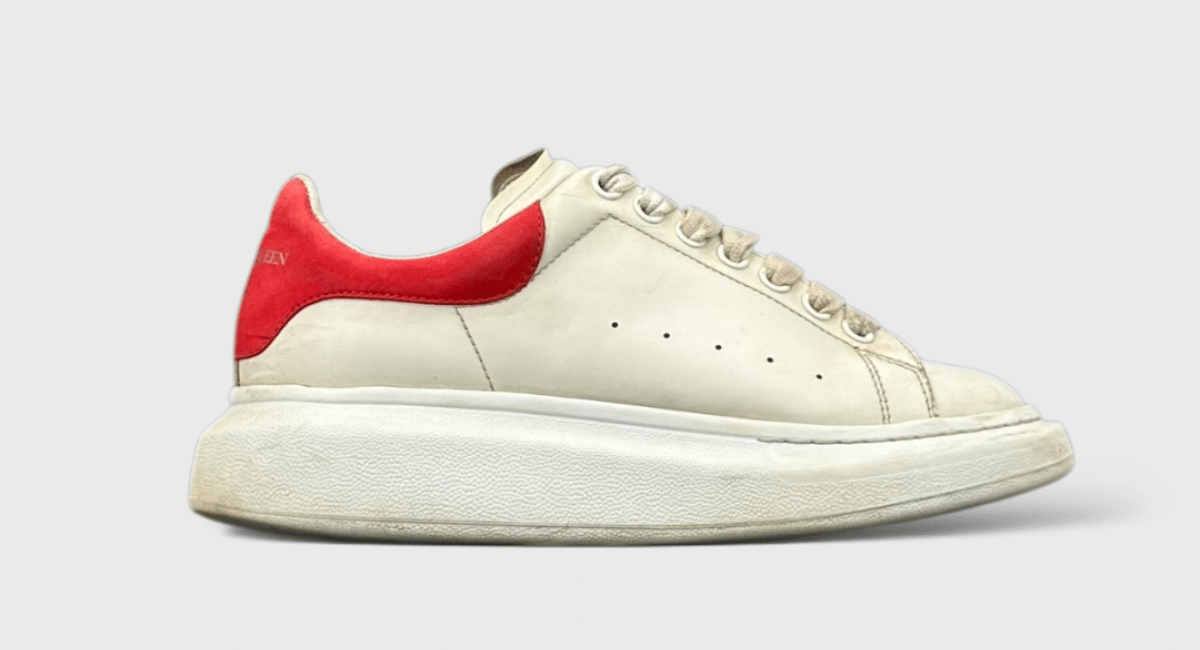 0000000263 Alexander Mcqueen Oversize Blanc/Rouge 40,5