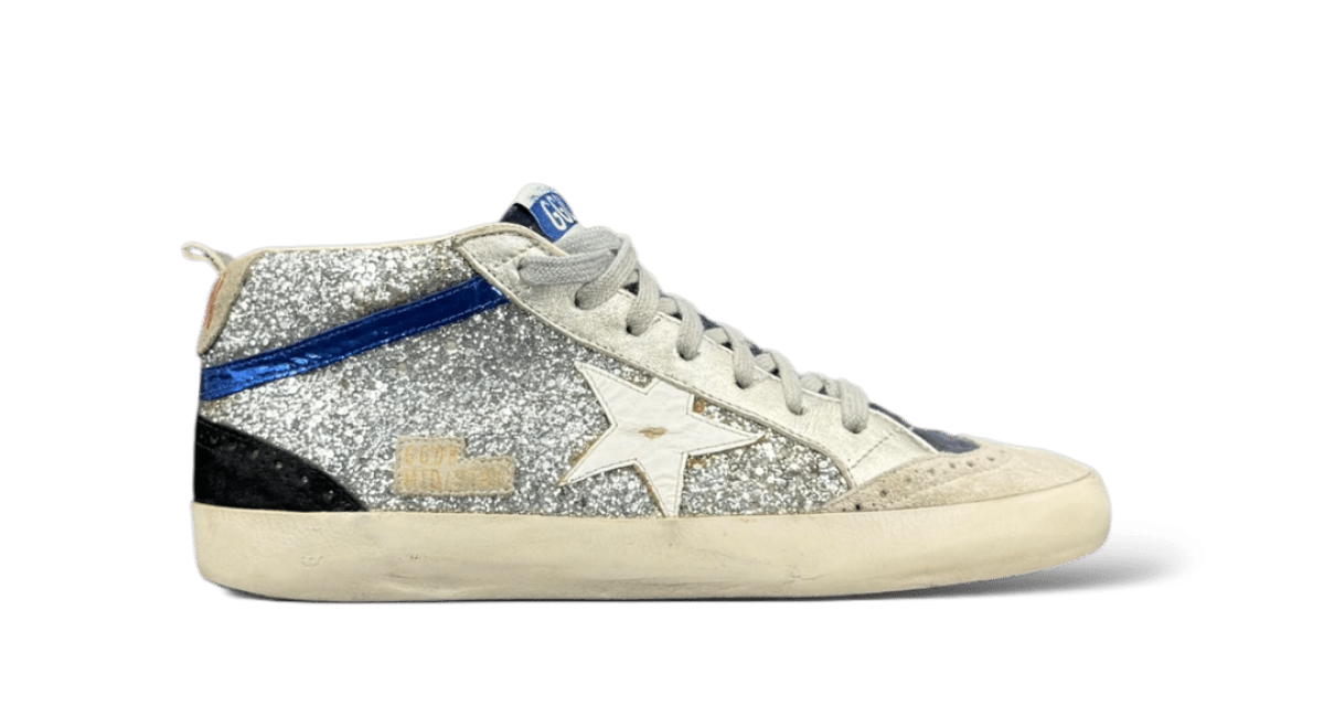 Golden Goose Mid star argent/bleu 41