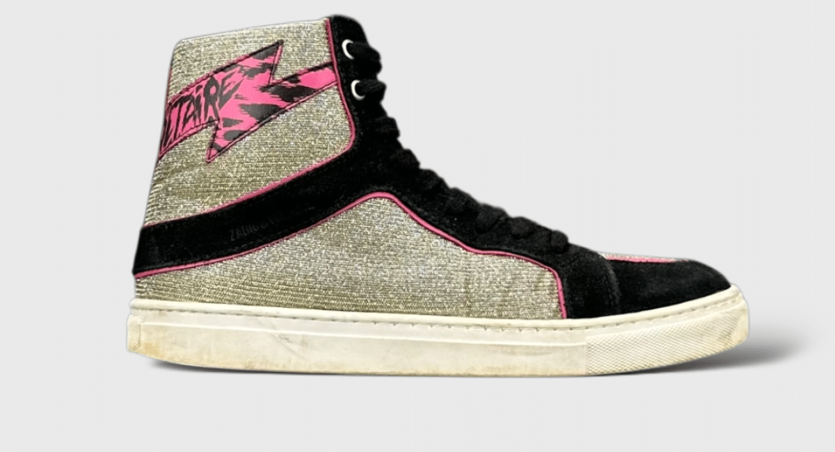 0000000641 Zadig et Voltaire High Flash Noire/Rose/Paillette 37