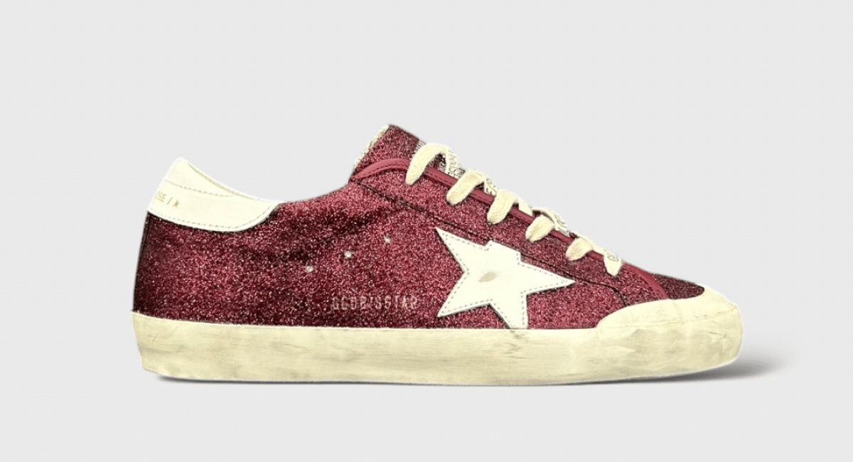 9120 Golden Goose Super Star Bordeaux/Paillettes 39