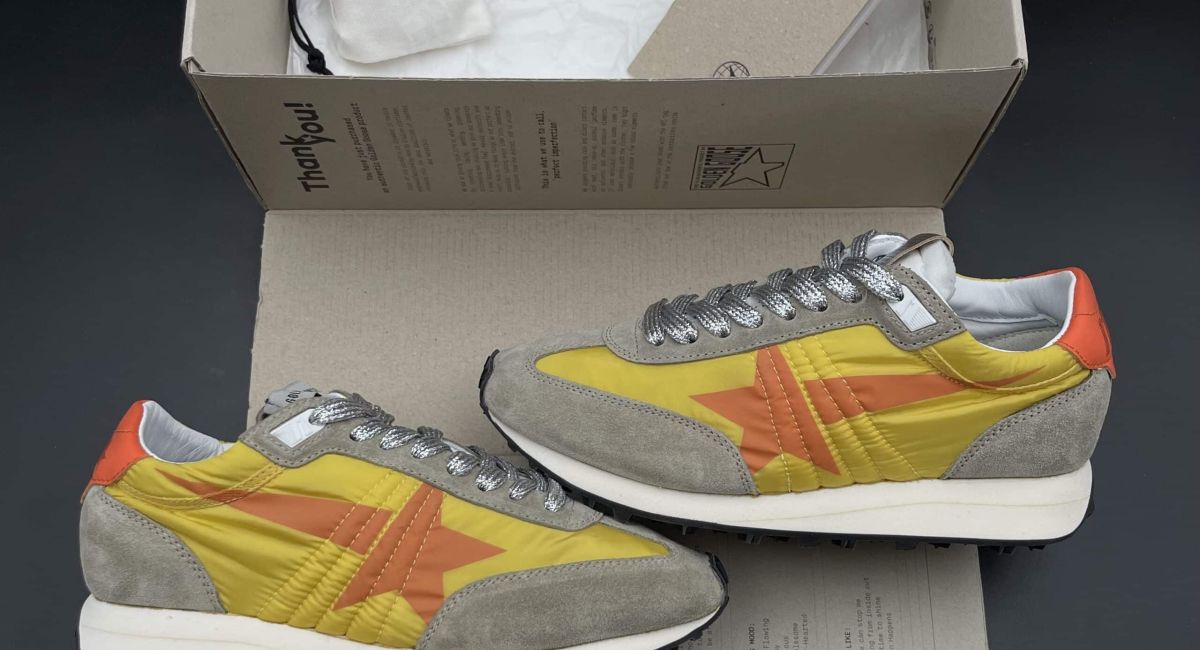 golden goose running marathon m77 orange/jaune 37