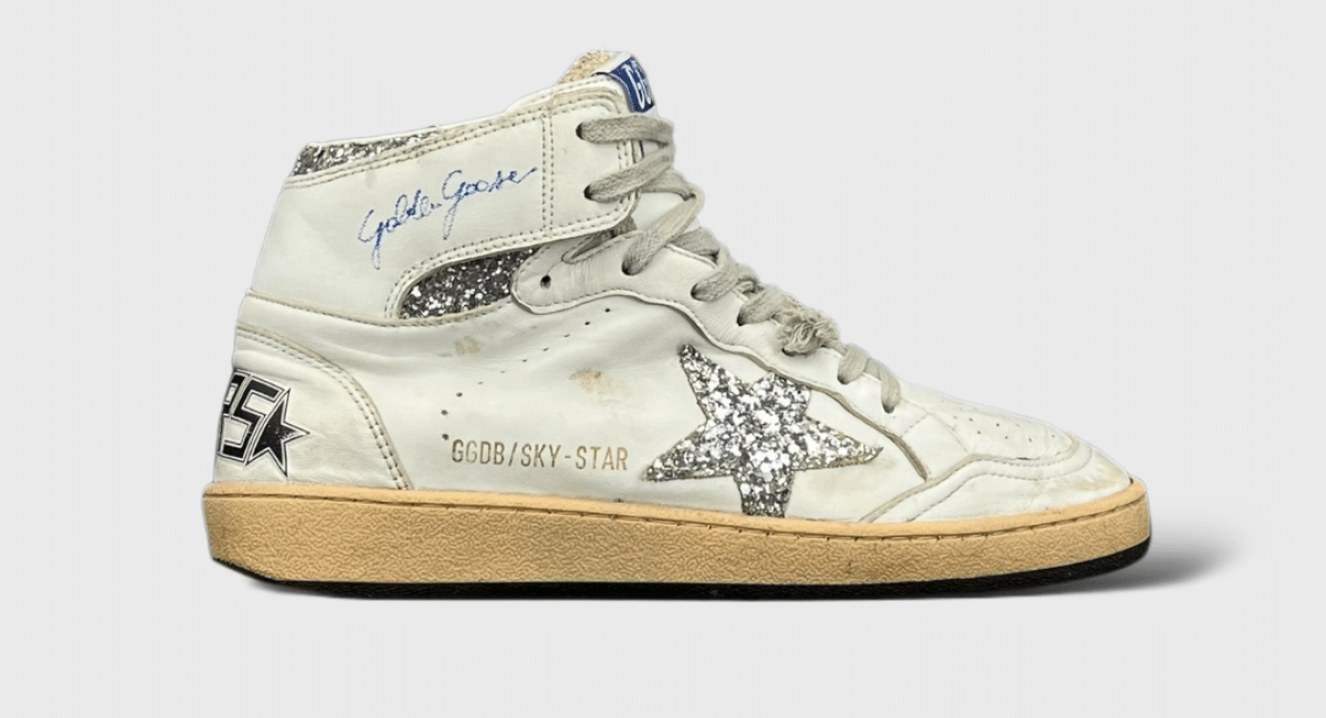 8195 Golden Goose Sky Star Blanc/Argent 37