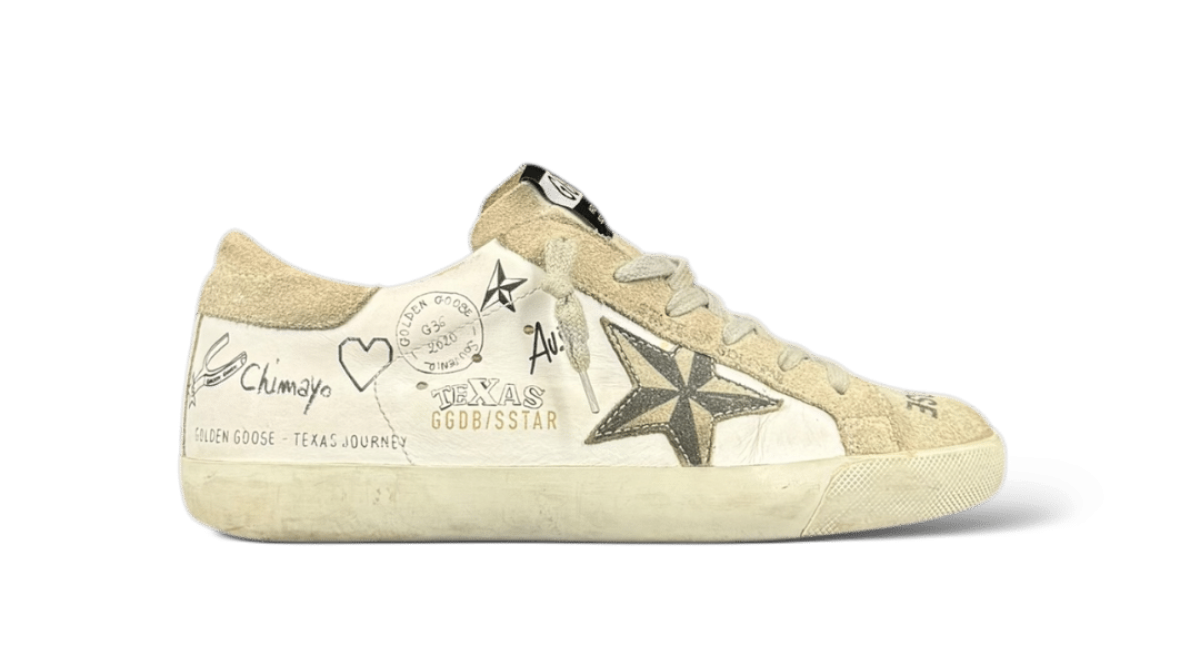 0000002387 Golden Goose Super Star Blanc/dessin 37