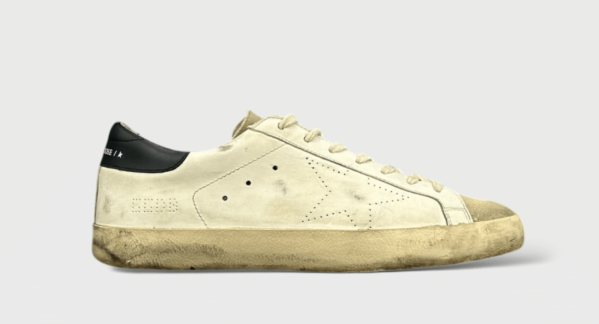 7790 Golden Goose Super Star Blanc/Noir/Argenté 41