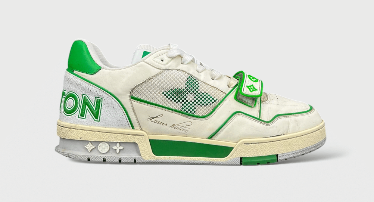 Louis Vuitton Trainer blanche/verte 42,5