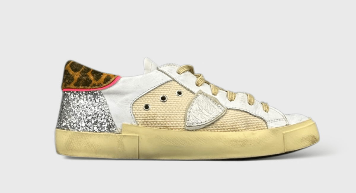 0000000684 Philippe Model PRSX beige/argent/léopard/rose 37