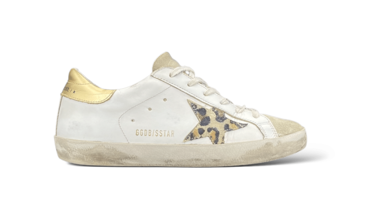 Golden Goose Super Star Leopard/Blanc/Or 36