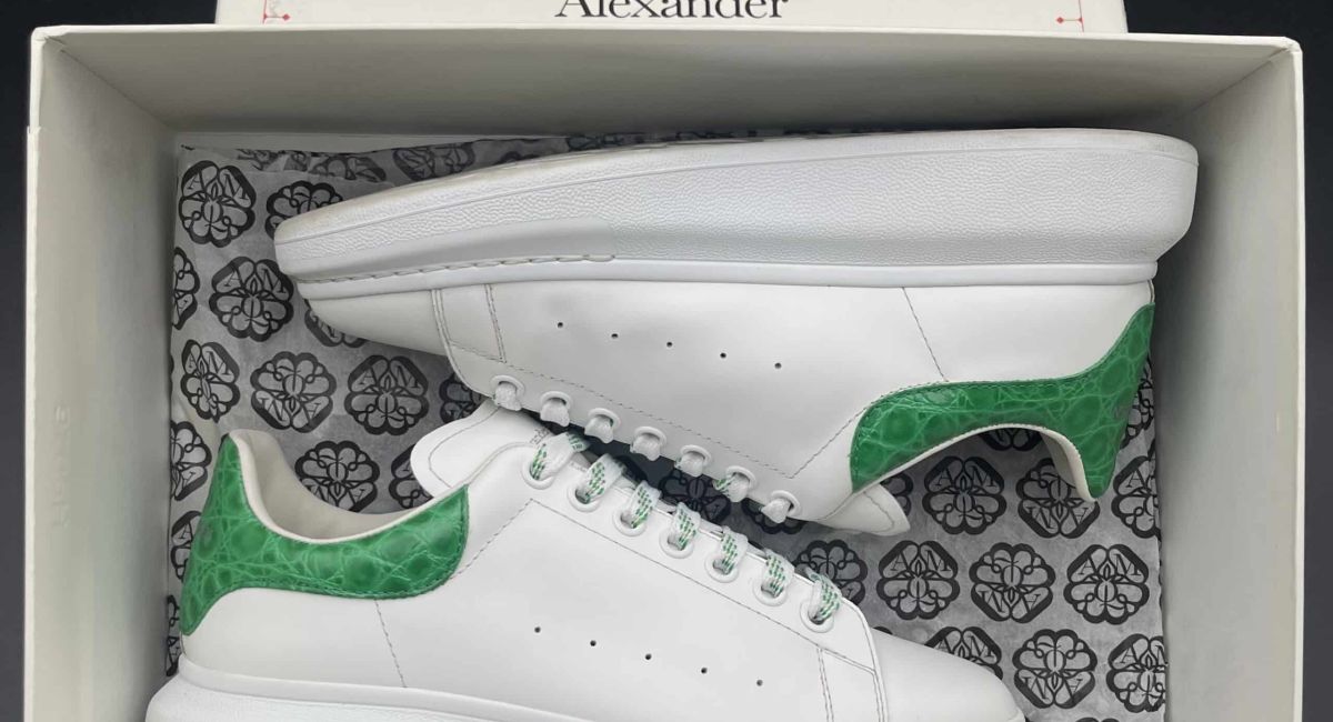 alexander Mcqueen oversize blanc/vert 41,5