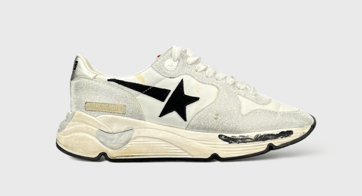 7739 Golden Goose Running Argenté/Noir/Rose 38