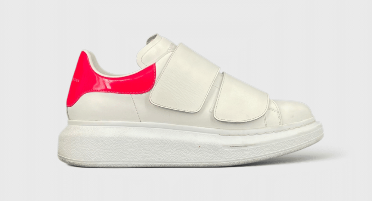 Alexander Mcqueen Oversize blanche/rose fluo 37