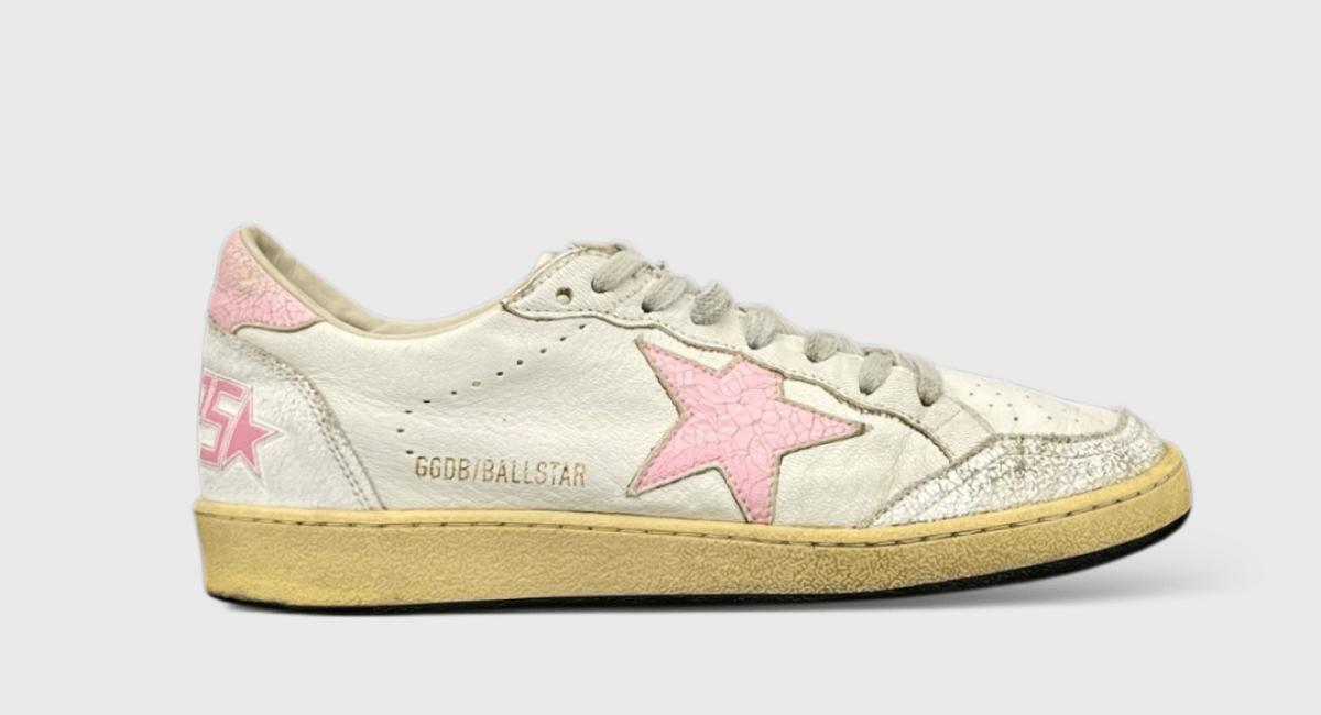0000001144 Golden Goose Ball Star Blanc/Rose 37