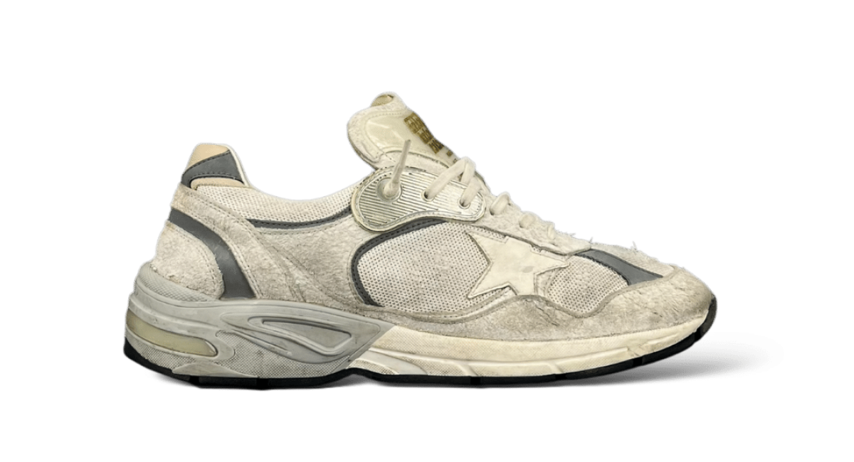 0000002339 Golden Goose Dad Star Blanc Gris 42