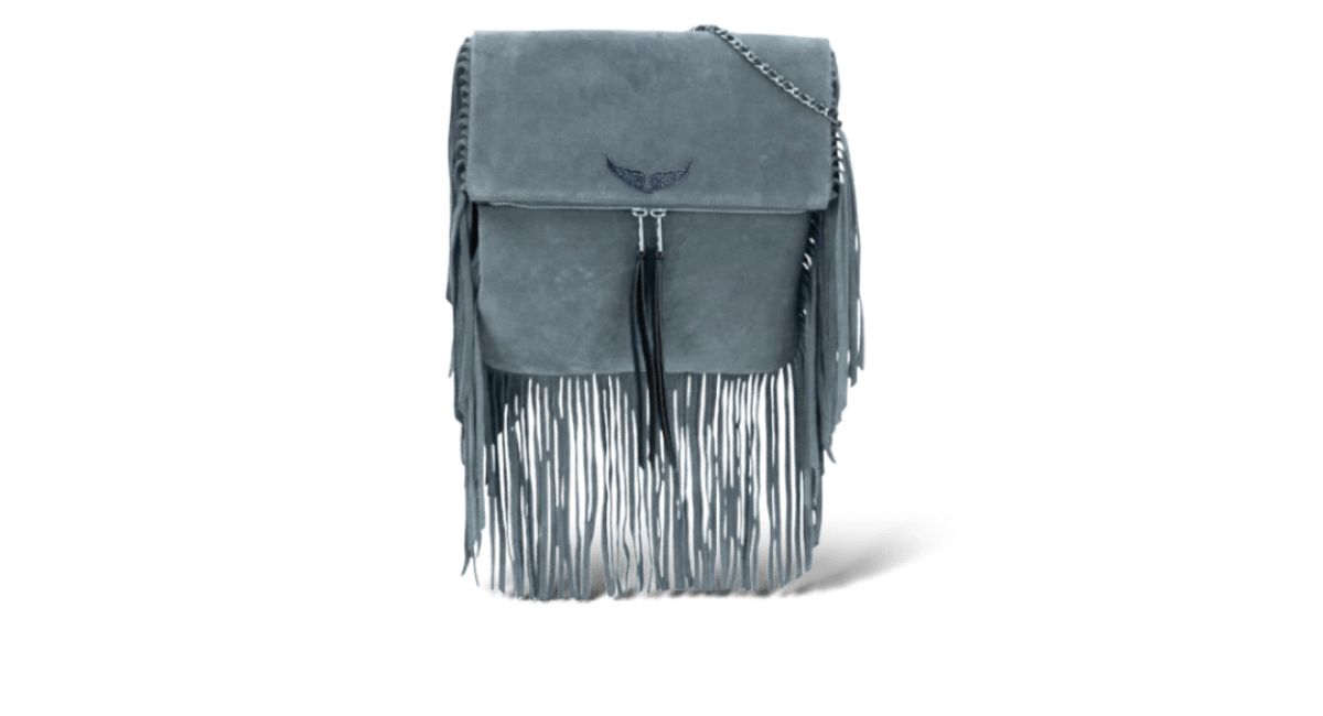 0000002320 Zadig et Voltaire pochette rock Bleu Daim Médium