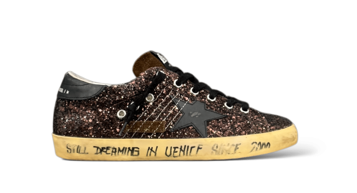 Golden Goose Super Star Paillettes/marron/Noir 38