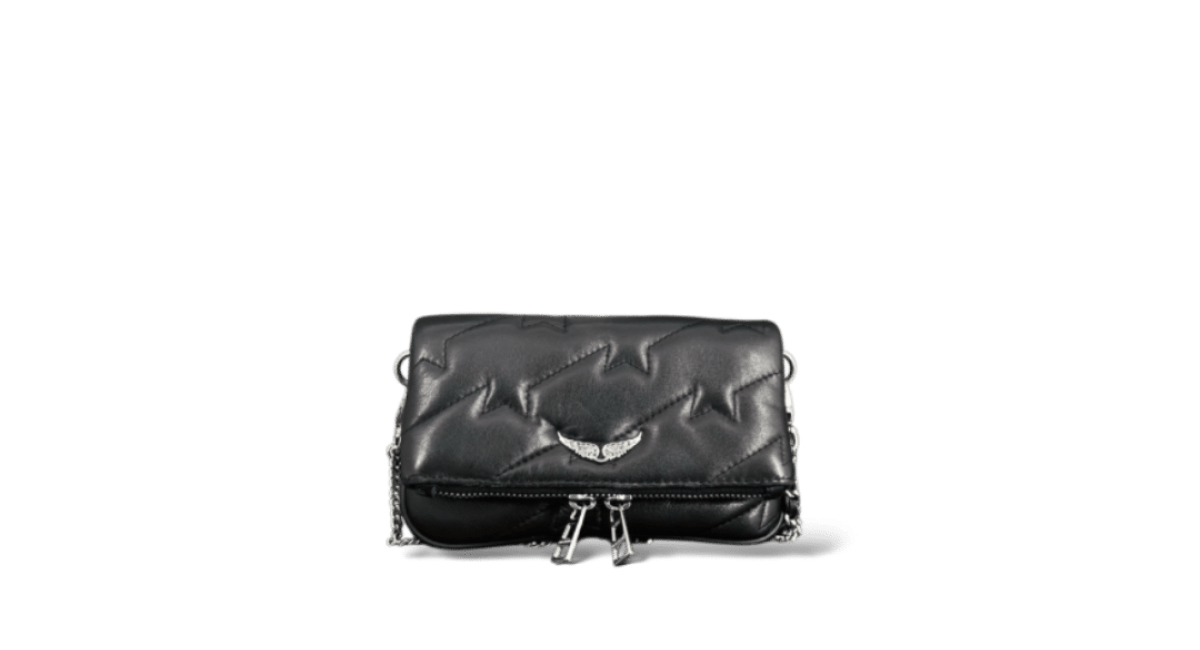 0000002007 Zadig et Voltaire pochette rock Noir/Argenté Nano