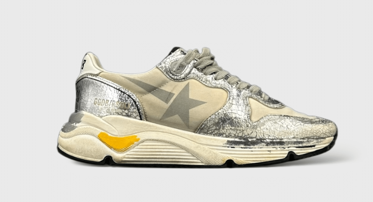 10089 Golden Goose Running Blanc/argent/jaune 37