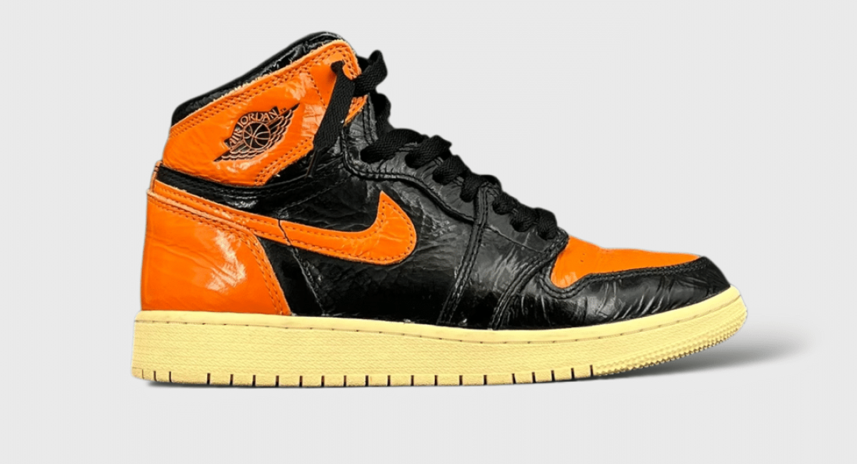 0000000105 Nike Air Jordan 1 Retro High OG ‘Shattered Backboard 3.0 Noir/Orange/vernis 37,5