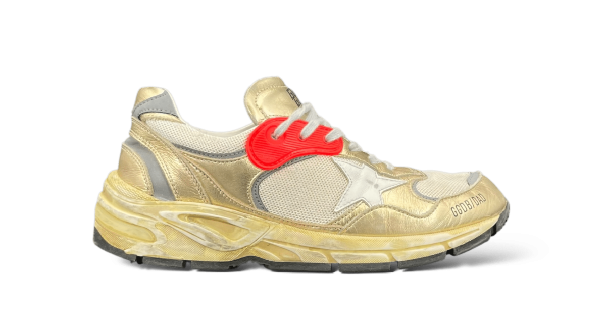 Golden Goose Dad Star Doré/Blanc/Rouge 38