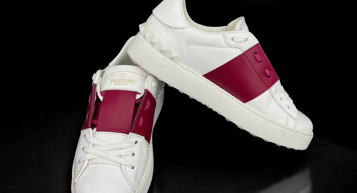 2887 Valentino Open blanche/rouge bordeau 35