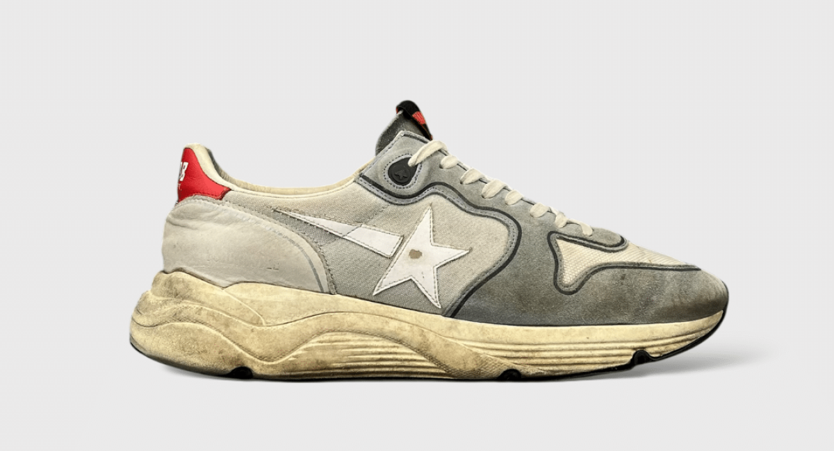 7743 Golden Goose Running Gris/Blanc/Rouge 43