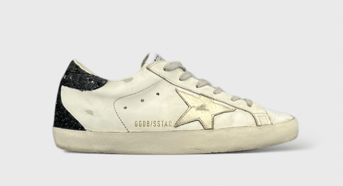 8597 Golden Goose Super Star Blanc/Noir/Doré 37
