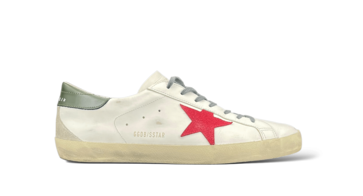 Golden Goose Super Star Blanc/Vert/Rouge 45