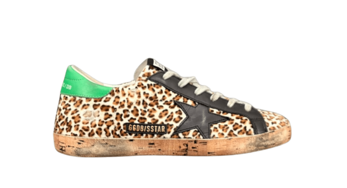 0000002330 Golden Goose Super Star Vert Noir Léopard 37