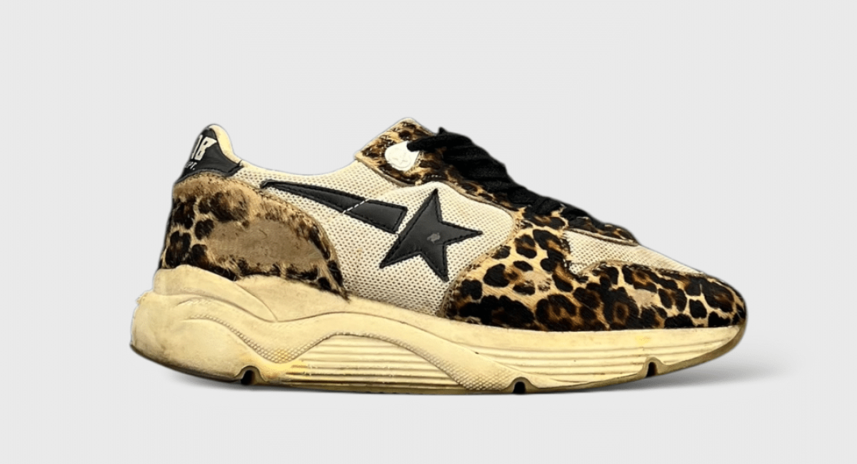 0000000682 Golden Goose Running Blanc/Léopard/Noir 36