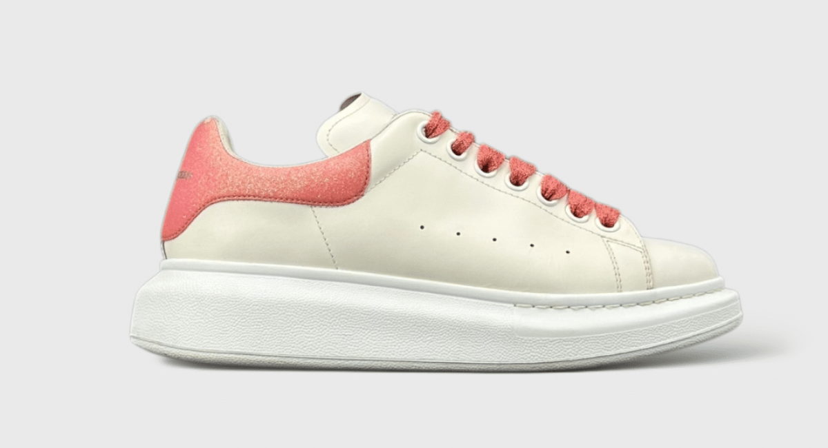 0000000705 Alexander Mcqueen Oversize Blanc/Rose/Paillette 39,5