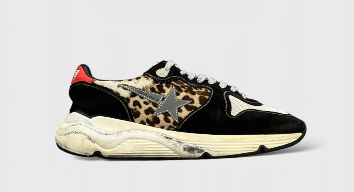 9355 Golden Goose Running Noir/leopard/ rouge 39