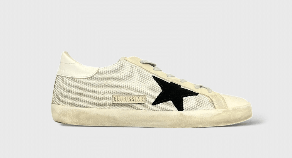 G2 Golden Goose Superstar Blanche/Noir/Maille 36