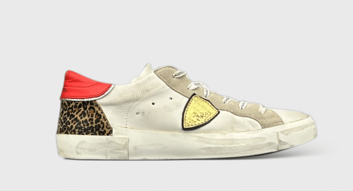 0000000835 Philippe Model PRSX Rouge/blanc/léopard/doré 40