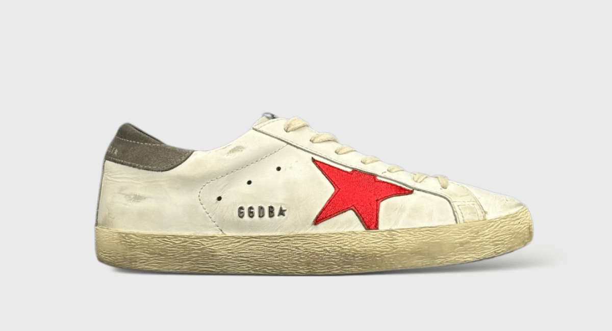 7902 Golden Goose Superstar blanche/rouge 42