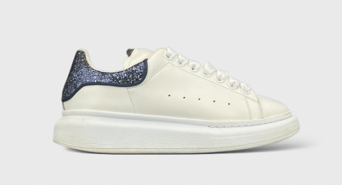 0000000658 Alexander Mcqueen Oversize Blanc/Bleu/Paillette 37