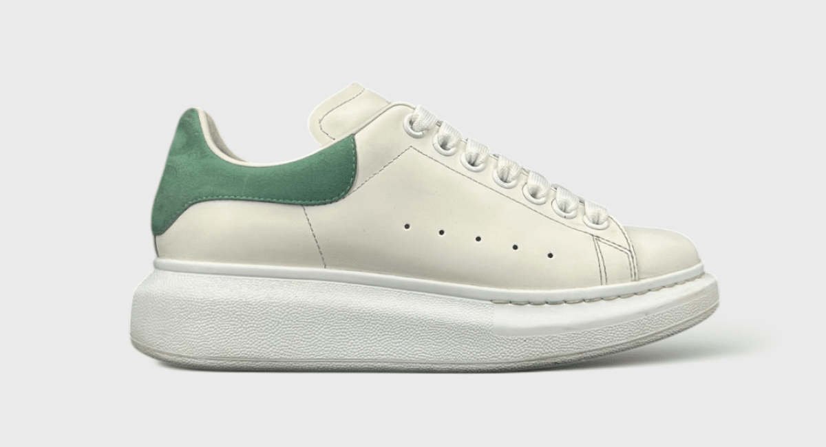7923 Alexander Mcqueen Oversize Blanc/Vert d’eau 36,5