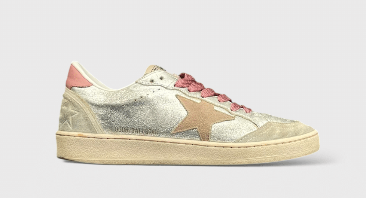 9384 Golden Goose Ball star Argenté/rose /beige 38