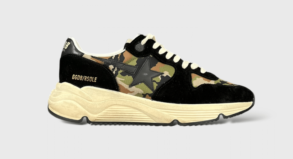 7805 Golden Goose Running Noir/Militaire 42