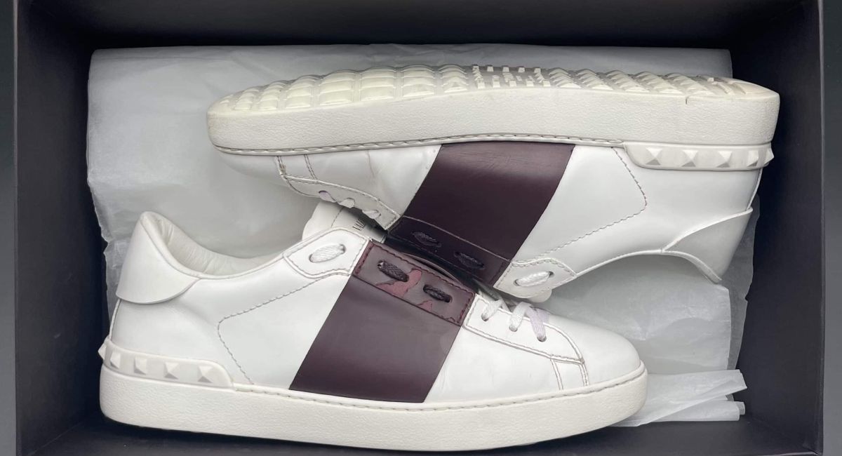 Valentino Open blanche/rouge bordeaux 40