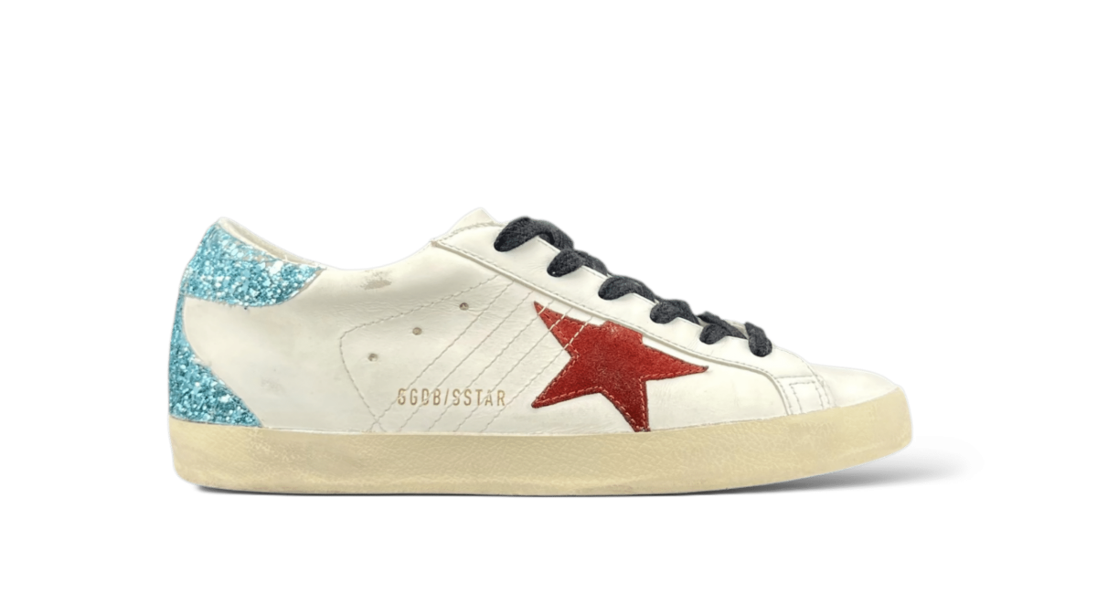 Golden Goose Super Star Blanc/Rouge/Bleu/Paillette 39