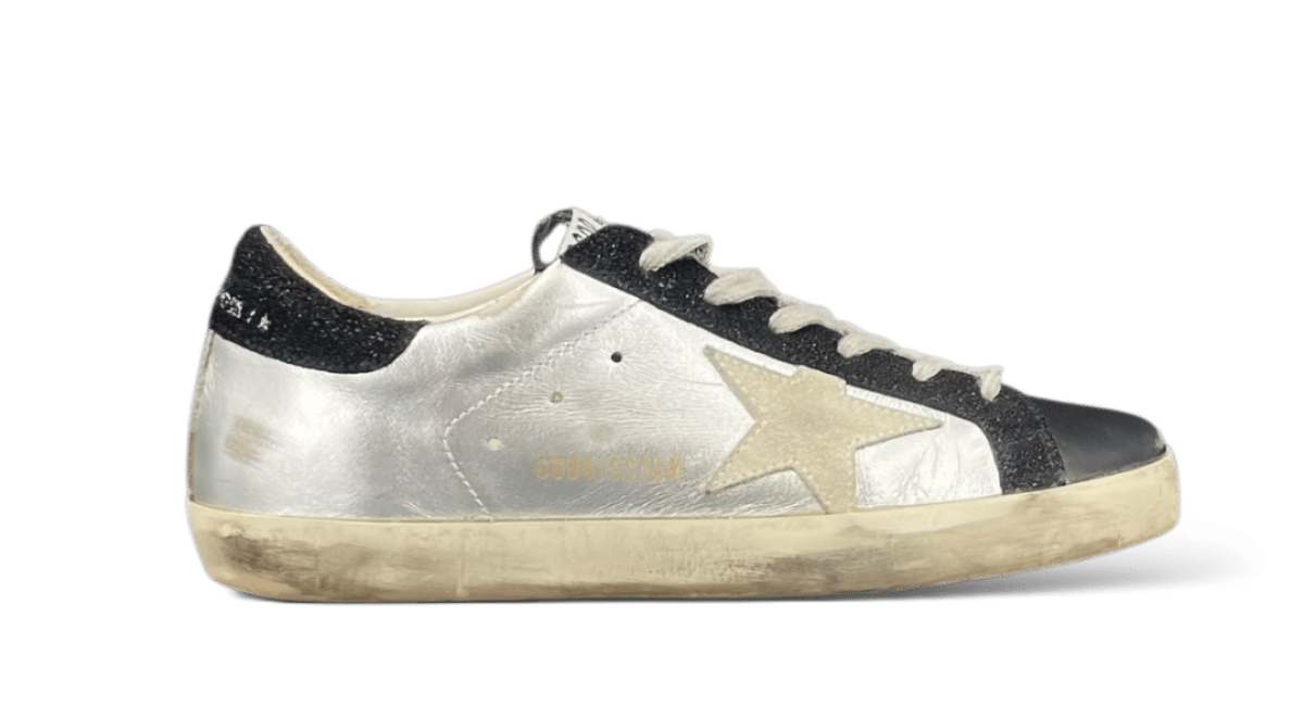 0000001429 Golden Goose Super Star Argenté/Noir 38