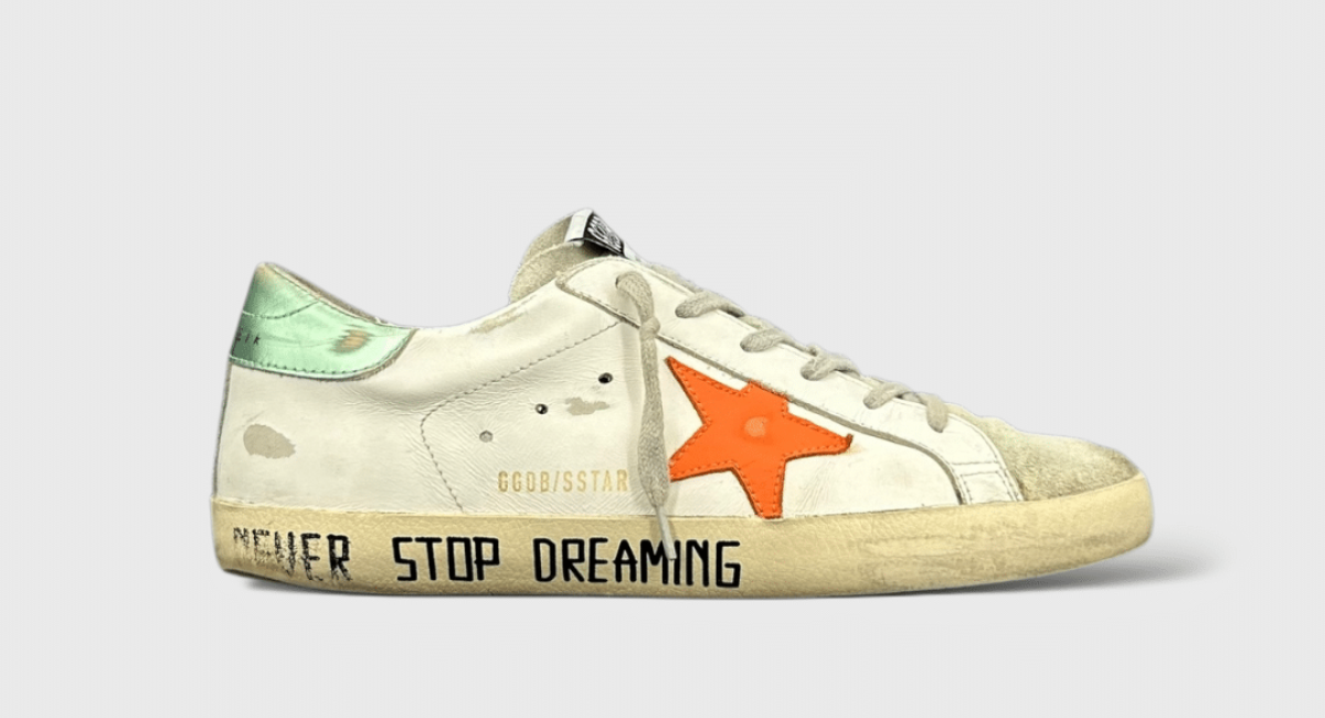 9482 Golden Goose Super Star Blanc/Orange/Vert 41
