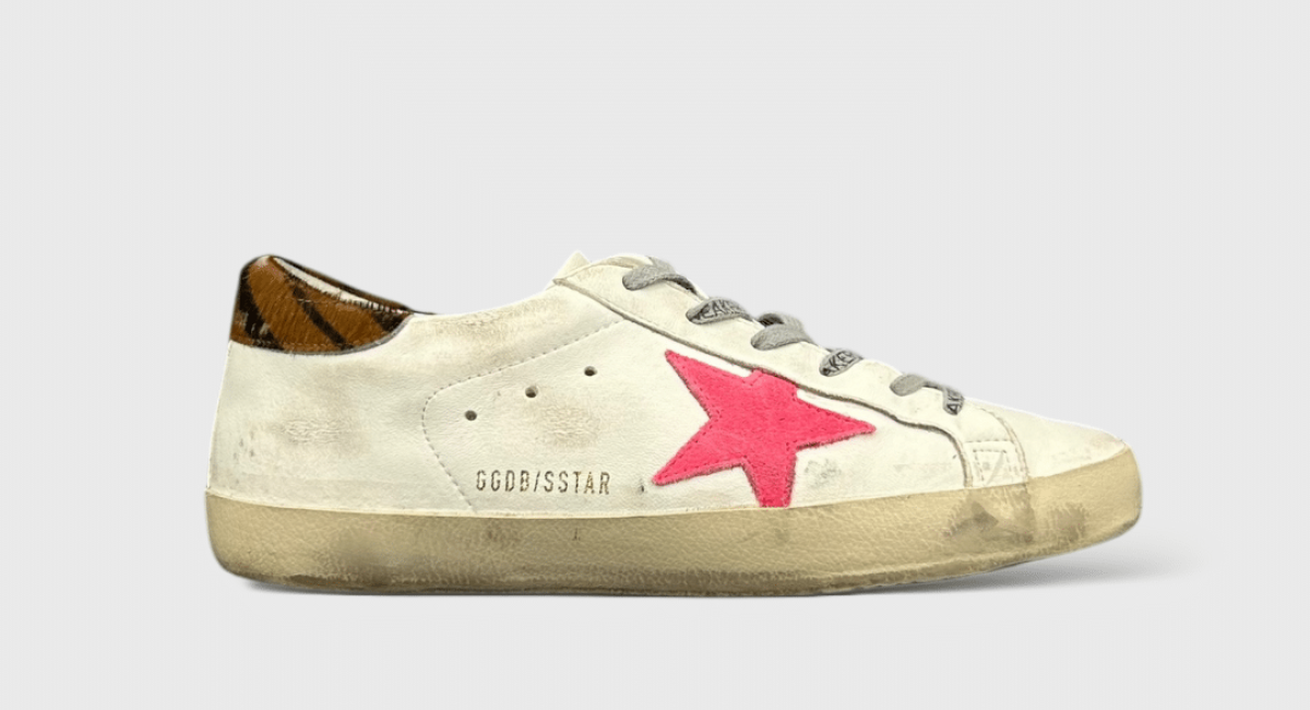 8246 Golden Goose Super Star Blanc/Rose/Marron 39