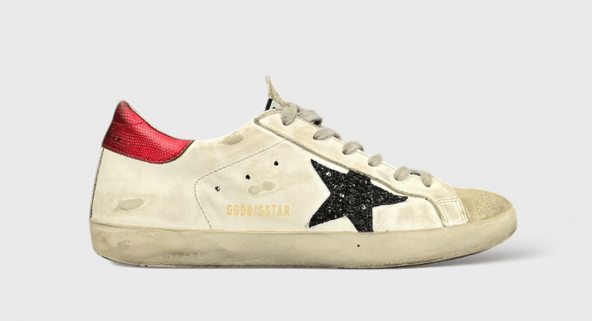 7878 Golden goose Superstar blanche/rouge 38