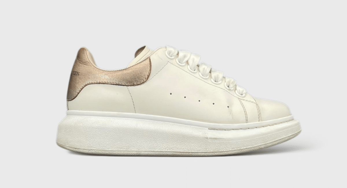 0000000611 Alexander Mcqueen Oversize Blanc/Champagne 35