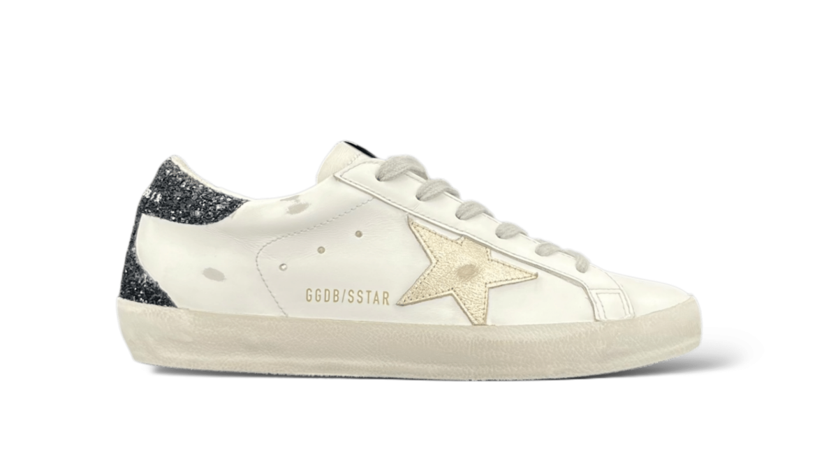 Golden Goose Super Star Blanc/Noir/Paillette/Noir 38