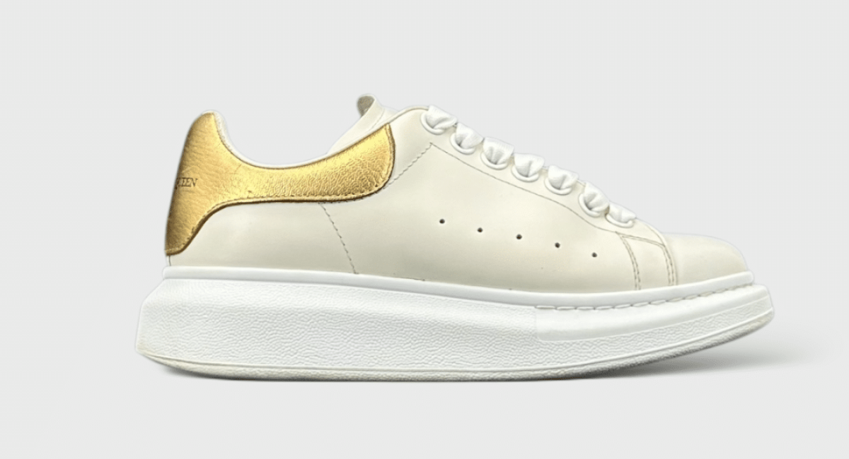 0000000317 Alexander Mcqueen Oversize Blanc/Or 36,5