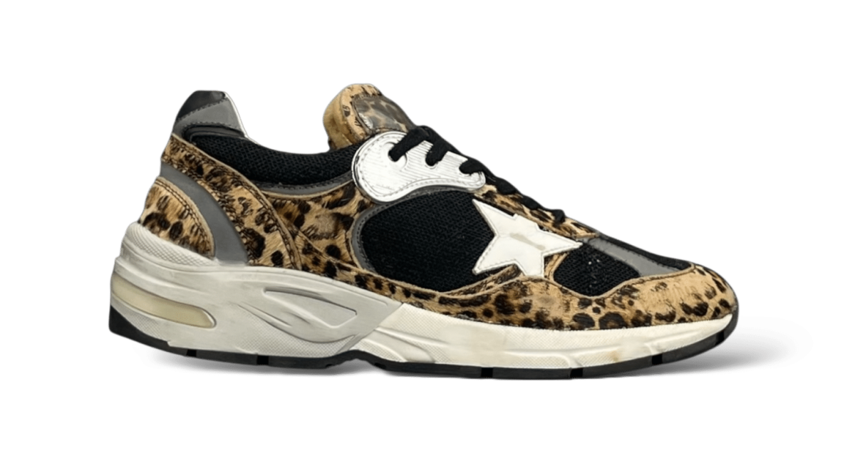 Golden Goose Dad Star Noir/ Leopard/ Blanc/ 38