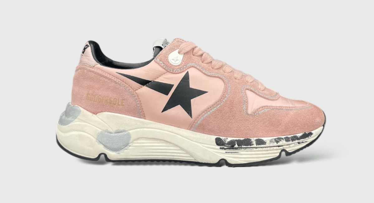 golden goose running rose/noir 35