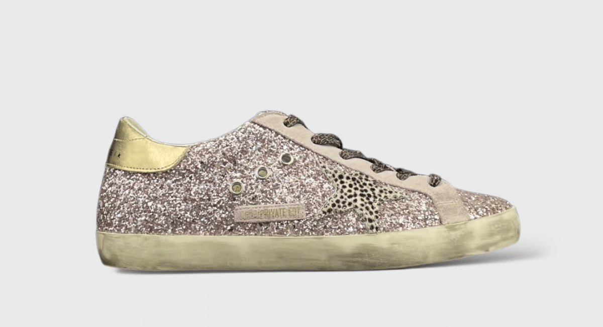 9308 Golden Goose Superstar Rose paillettes/or/leopard 39
